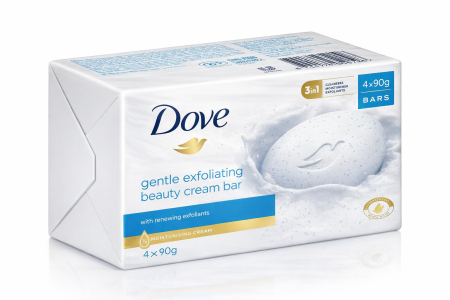 Ingrijirea corpului - Dove sapun 4x100g gentle exfoliating