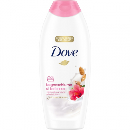 Ingrijirea corpului - Dove spumant baie 750ml migdale flori de ibis