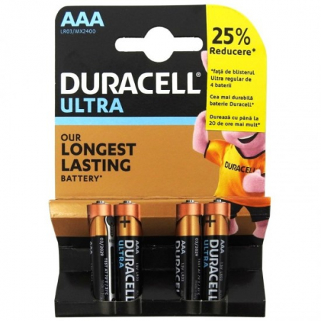 Baterii - Duracell ultra baterii aaalr03 4buc/set
