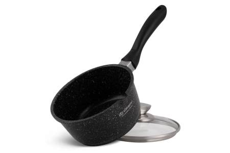 Edenberg cratita cu coada aluminiu marmurat cu capac sticla 16cm 1.3l eb-8044 [1]
