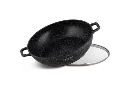 Edenberg cratita joasa aluminiu marmurata cu capac sticla 3.3l 28cm eb-8134 [1]