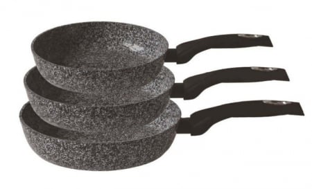 Vase si accesorii bucatarie - Edenberg set tigai 3pcs aluminiu marmurat 20/24/28cm eb-1738