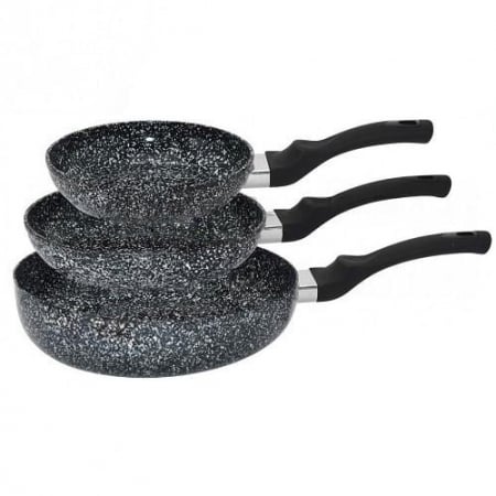 Vase si accesorii bucatarie - Edenberg set tigai 3pcs aluminiu marmurat 20/24cm +wok 28cm eb-14512