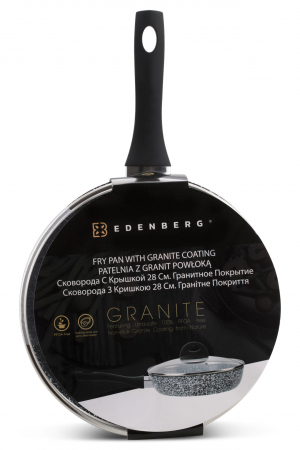 Edenberg tigaie nonstick granit cu capac sticla 28cm eb-3440 [5]