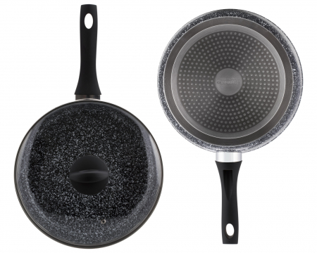 Edenberg tigaie nonstick granit cu capac sticla 28cm eb-3440 [4]