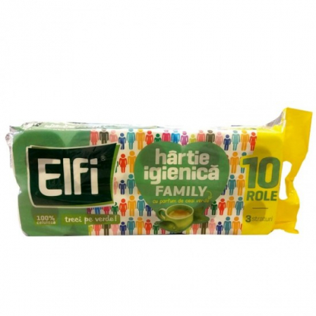 Consumabile hartie - Elfi hartie igienica 10role 3straturi family