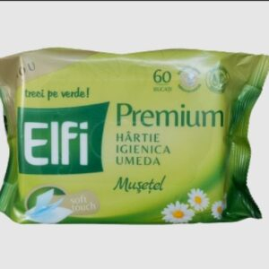 Consumabile hartie - Elfi premium hartie igienica umeda 60buc musetel