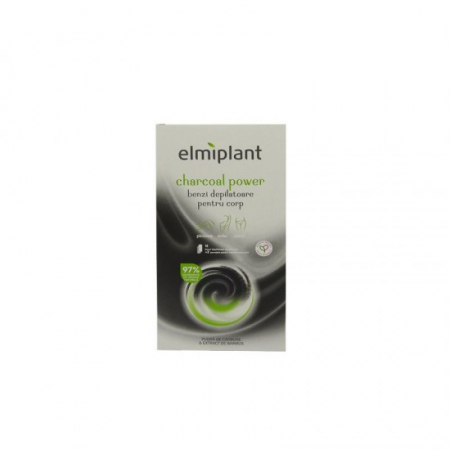 Epilare - Elmiplant benzi depilatoare corp 12buc pudra de carbune si extras de bambus