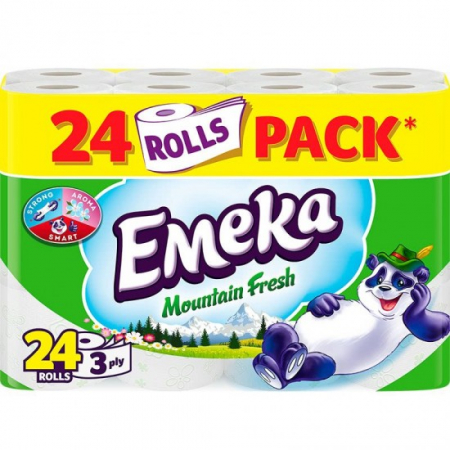 Consumabile hartie - Emeka hartie igienica 24role 3straturi mountain fresh