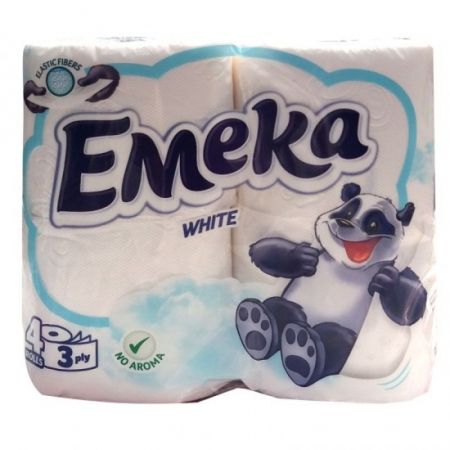 Consumabile hartie - Emeka hartie igienica 4role 3straturi white