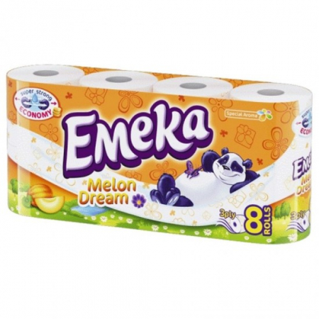 Consumabile hartie - Emeka hartie igienica 8role 3straturi melon dream
