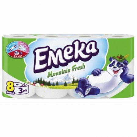 Consumabile hartie - Emeka hartie igienica 8role 3straturi mountain fresh