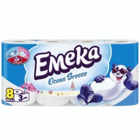 Consumabile hartie - Emeka hartie igienica 8role 3straturi ocean breeze