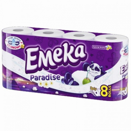 Consumabile hartie - Emeka hartie igienica 8role 3straturi paradise