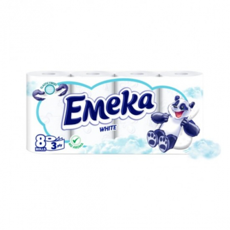 Consumabile hartie - Emeka hartie igienica 8role 3straturi white