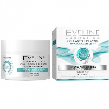 Crema fata - Eveline crema fata 50ml 3d anti rid colagen elastin