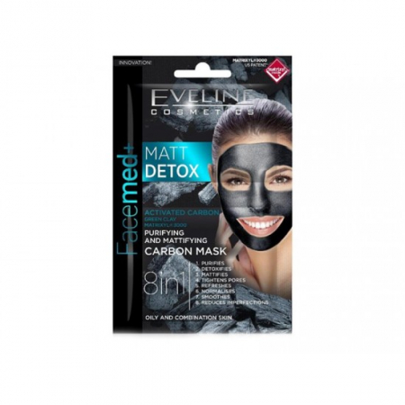 Cosmetice - Eveline masca fata 2x5ml matt detox
