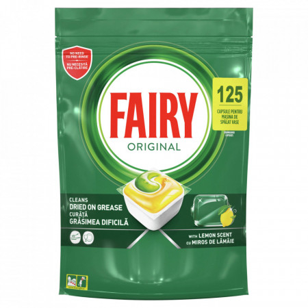 Detergenti si solutii de curatenie - Fairy detergent capsule 125buc all in one lemon
