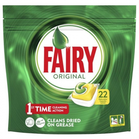 Detergent vase - Fairy detergent capsule 22buc lemon