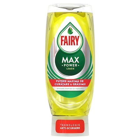 Detergenti si solutii de curatenie - Fairy detergent vase lichid 450ml max power lamaie