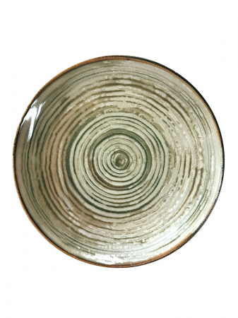 Vase si accesorii bucatarie - Farfurie din Porțelan Ø 25.5 cm – Hera Moss – Set de 24 Piese