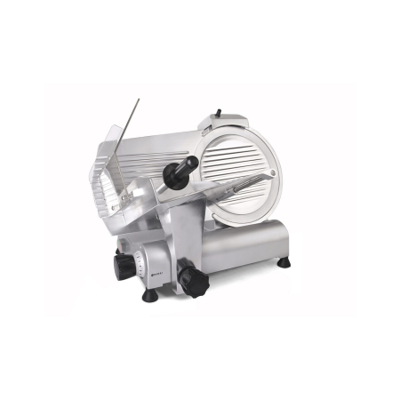 Echipamente procesare - Feliator electric profesional, lama 30 cm, pentru produse cu diametru maxim 21 cm, grosime feliere reglabila pana la 14 mm, Hendi Kitchen Line 300, aluminiu, 250W