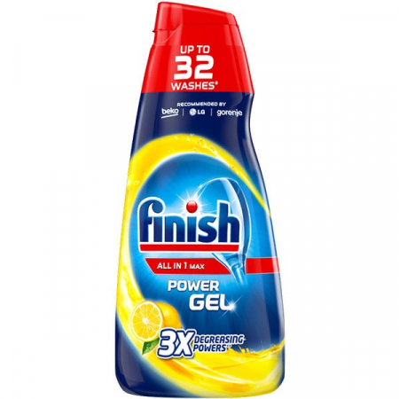 Detergenti si solutii de curatenie - Finish detergent gel 650ml all in 1 max lemon