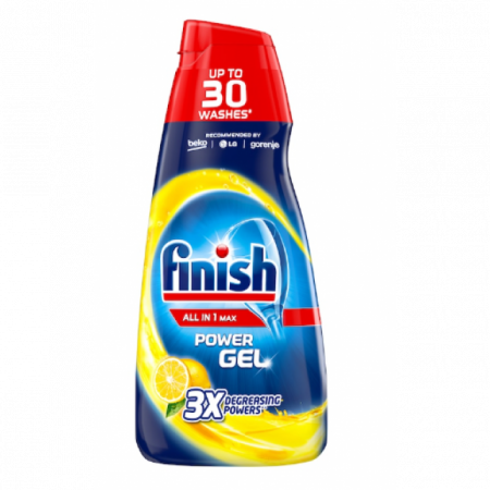 Detergenti si solutii de curatenie - Finish detergent gel 700ml all in 1 max lemon