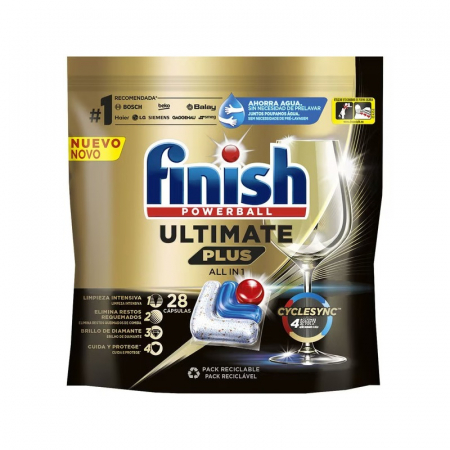 Detergenti si solutii de curatenie - Finish detergent vase capsule 28buc ultimate plus all in 1