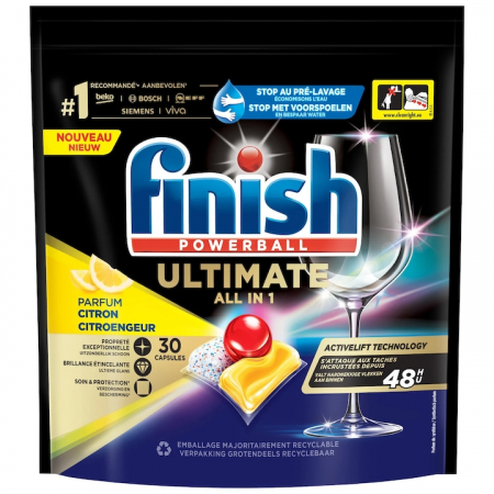 Detergenti si solutii de curatenie - Finish detergent vase capsule 30buc ultimate