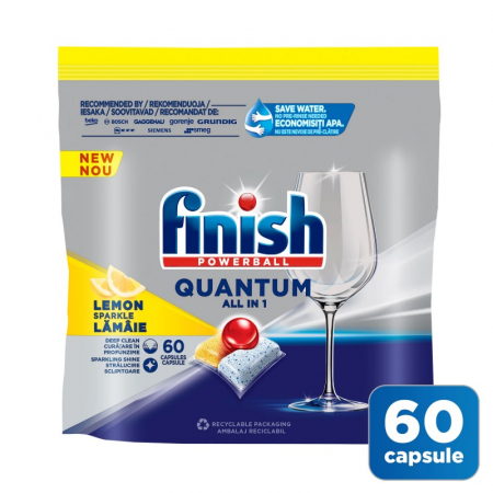 Detergenti si solutii de curatenie - Finish detergent vase capsule 60buc ultimate lamaie