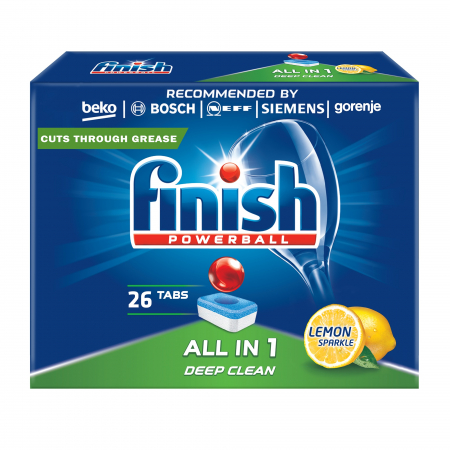 Detergenti si solutii de curatenie - Finish detergent vase tablete 26buc all in 1 lemon