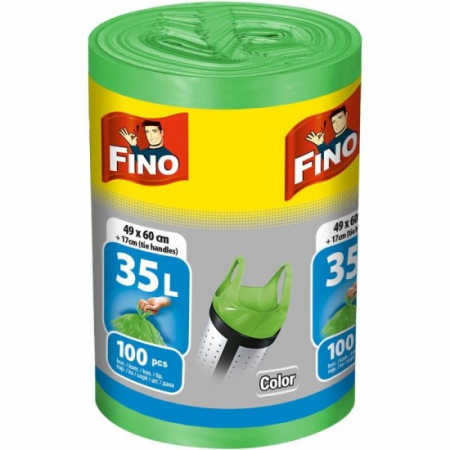 Saci menaj - Fino saci menaj color 35l cu maner 100buc