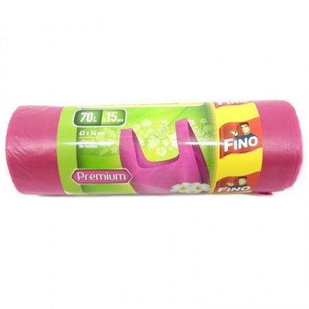 Saci menaj - Fino saci menaj color premium 70l 15buc parfumati 62x74cm