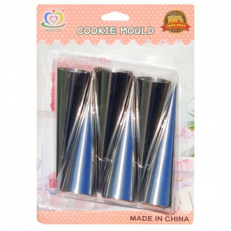Ustensile bucatarie - Forma cornet inox 6piese mx