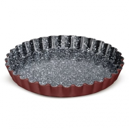 Forme prajituri - Formă pentru tartă Blaumann BL-4102, 28 cm, oțel carbon, acoperire ceramică marmură, 2 straturi