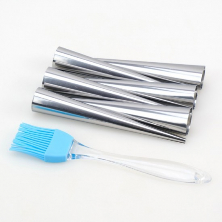 Forme prajituri - Forma rulou inox 3piese+pensula mx