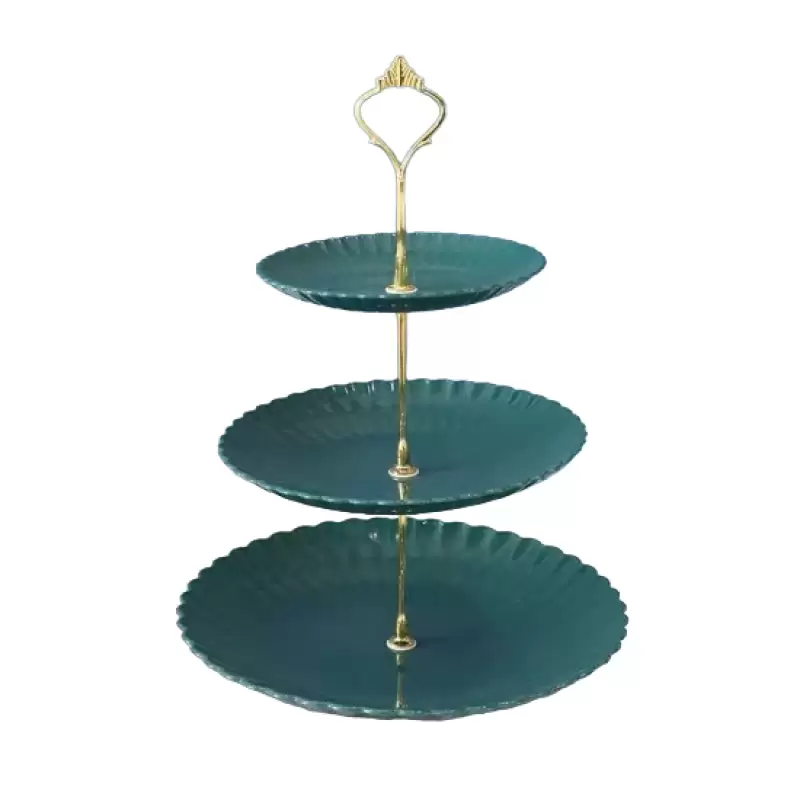 Cos fructe - Fructiera etajata, 3 nivele pentru fructe, prajituri, 40x25x19cm