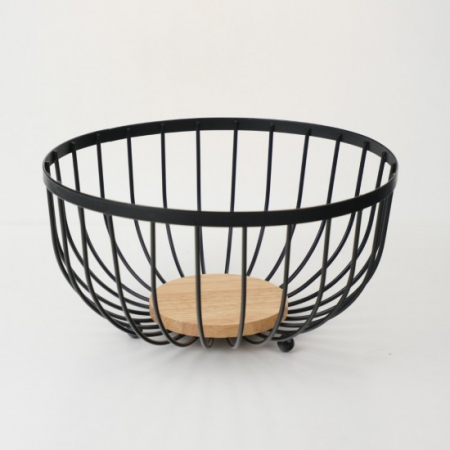 Cos fructe - Fructieră Elegantă din Metal + BBS – 25x25x13 cm