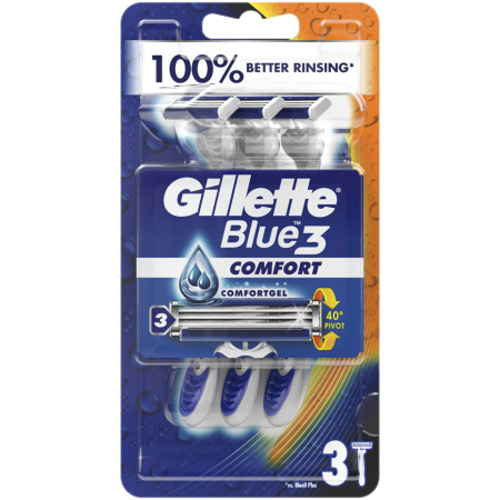 Ingrijirea corpului - Gillette aparat ras blue3 3buc cool comfort gel