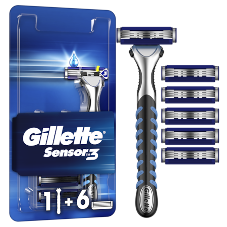 Ingrijirea corpului - Gillette aparat ras sensor 3 +rezerve 6buc/set