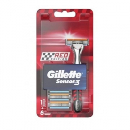 Ingrijirea corpului - Gillette aparat ras sensor 3 +rezerve red 6buc/set