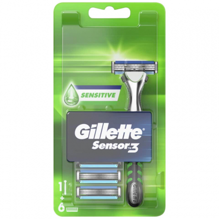 Ingrijirea corpului - Gillette aparat ras sensor 3 +rezerve sensitive 6buc/set
