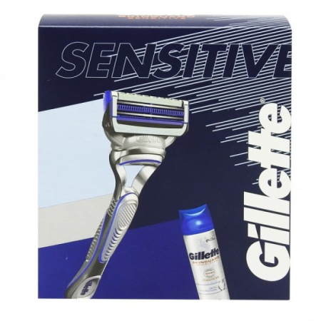 Casete cadou - Gillette caseta cadou (aparat+rezerva+gel ras200ml) mach3 skinguard sensitive