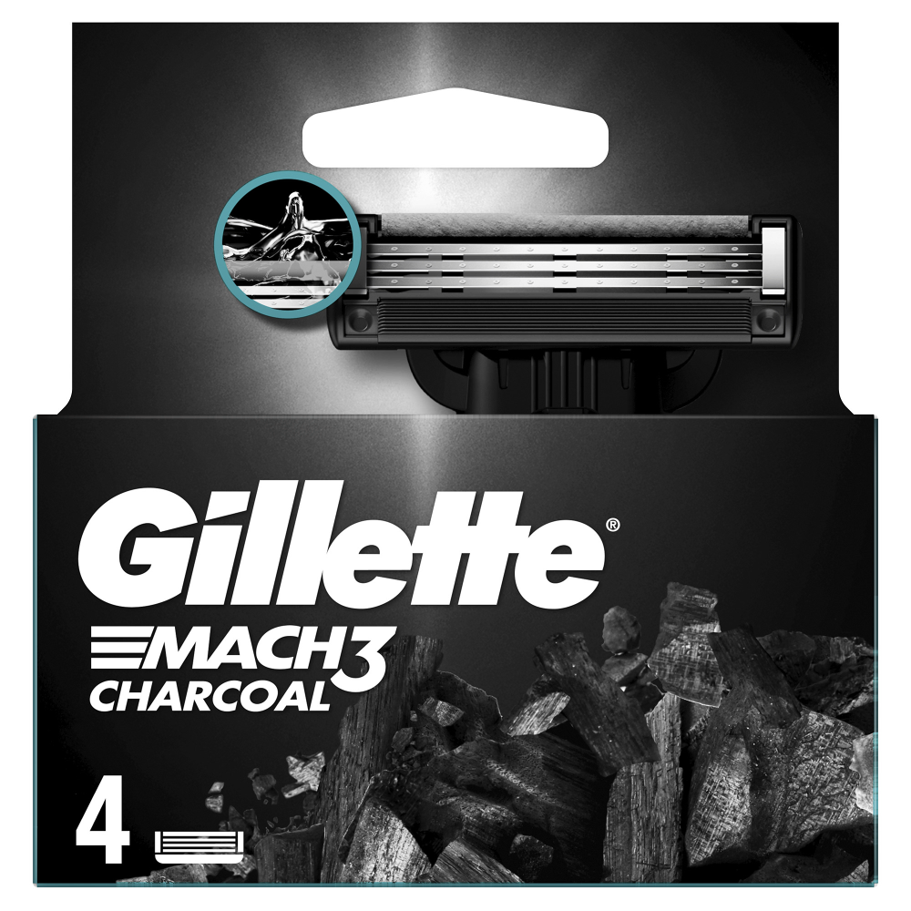 Ingrijirea corpului - Gillette mach3 charcoal rezerve 4buc