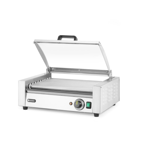 Grătar rulant pentru cârnați, 1 zonă cu capac economizor de energie, HENDI, 9 role, 230V/790W, 566x450x(H)259mm [3]