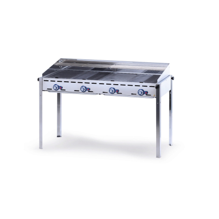 Grilluri electrice și grătare profesionale - Green fire cu 4 arzatoare si baza cu roti 22 Kw