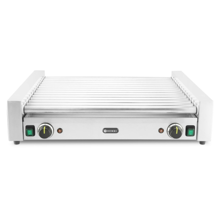 Grill-uri și lămpi de încălzire - Grill rolă pentru cârnați, 14 role, 2 zone de încălzire, 2000 W, 732 x 590 x H 168 mm