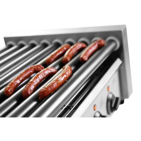 Grill rolă pentru cârnați, inox, 7 role, 740 W, 520 x 325 x H 175 mm [1]