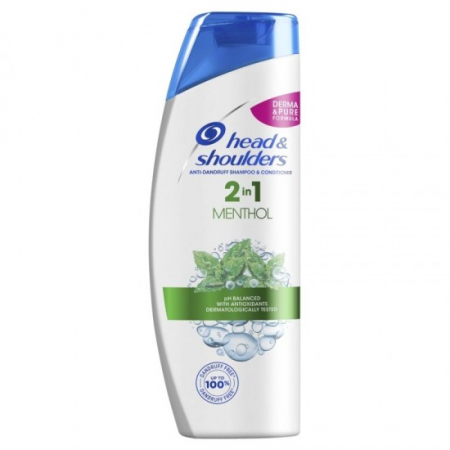Sampon - Head&shoulders sampon 360ml 2in1 menthol